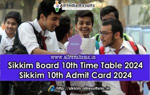 Sikkim Board SSLC Exam Schedule 2024