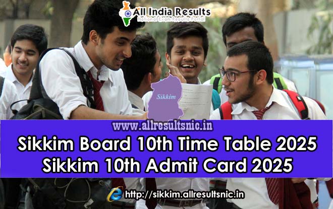 Sikkim Board SSLC Exam Schedule 2025